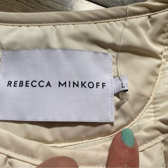 Rebecca Minkoff White Puffer Jacket Size Large - Picture 8 of 8